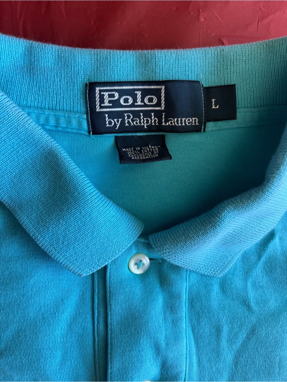 Polo by Ralph Lauren Men's Bright Turquoise Polo Shirt L